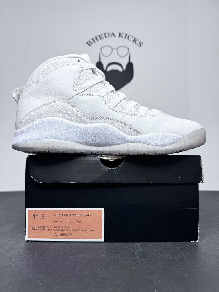 NEW DS Jordan 10 OVO White (Sample Pair) AJ-456977 Authentic Men’s Size 11.5