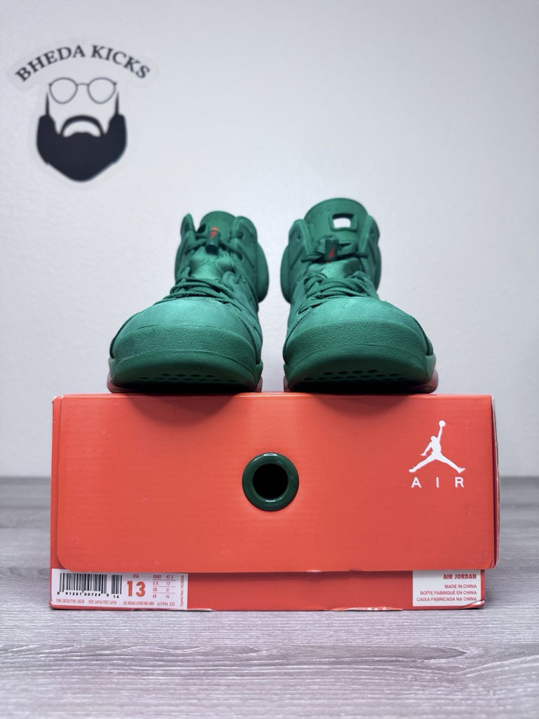 Size 13 - Nike Air Jordan 6 Retro Gatorade Green AJ5986-335 Men's Preowned