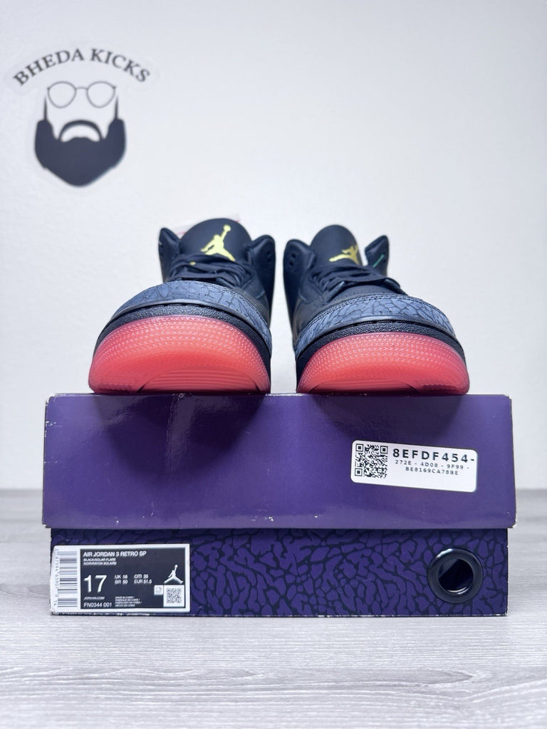 Size 17 - Jordan 3 Retro x J. Balvin Mid Rio Sneakers FN0344-001 Brand New