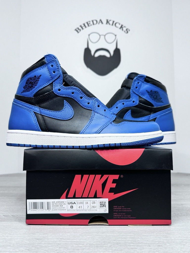 Size 8 - Nike Air Jordan 1 Retro High OG (555088-404) Dark Marina Blue NEW DS