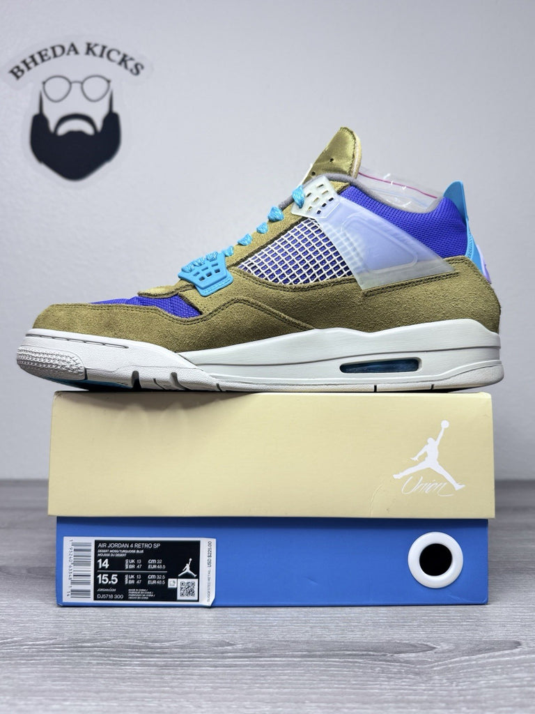 Size 14 - Air Jordan 4 Retro Union LA Desert Moss DJ5718-300 Preowned Authentic