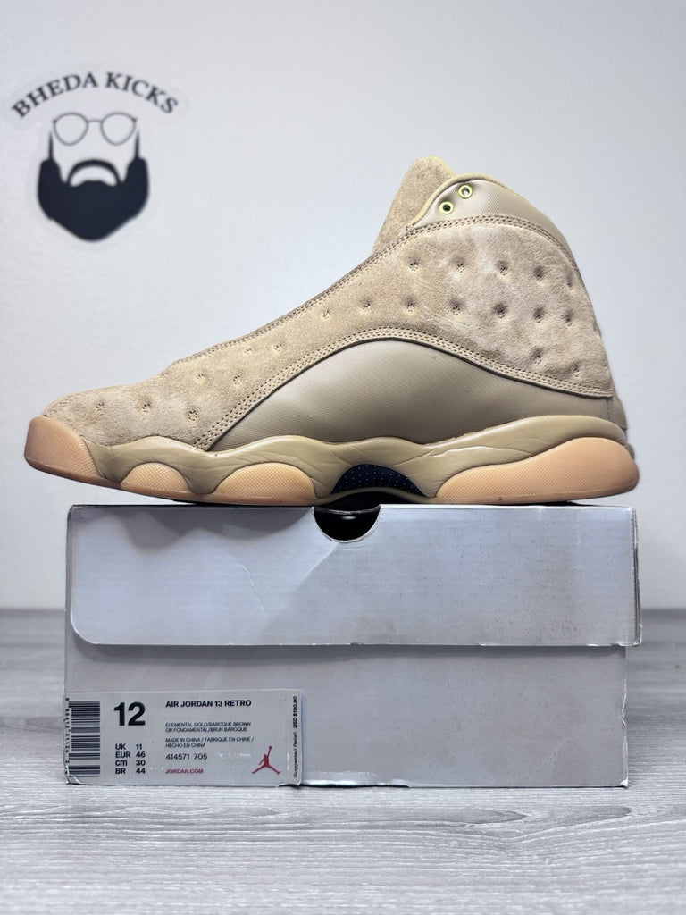Size 12 - Nike Air Jordan 13 Wheat Men 414571-705 Brown Suede Basketball Shoes