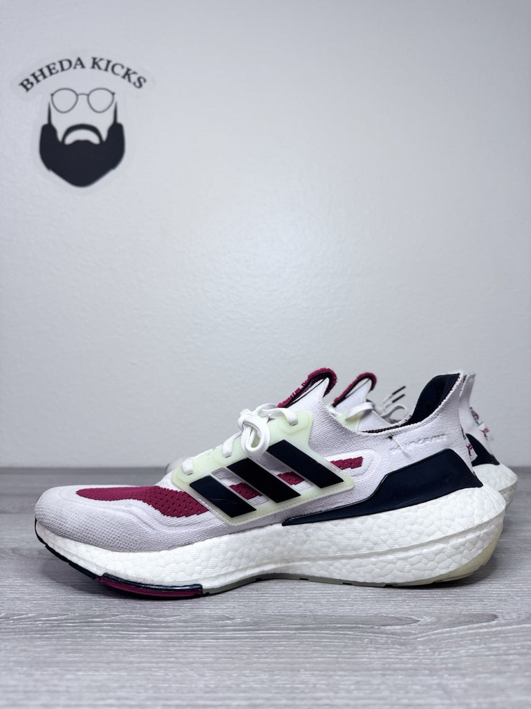 Size 13 - Adidas UltraBoost 21 NCAA Pack Louisville Rare GY0427 White Red Dirty