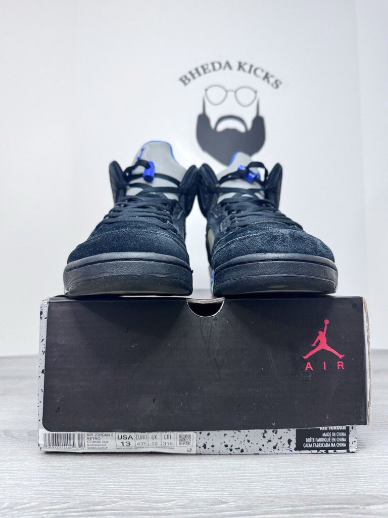 Size 13 - Jordan 5 Retro Mid Racer Blue Black Suede Leather (CT4838-004)