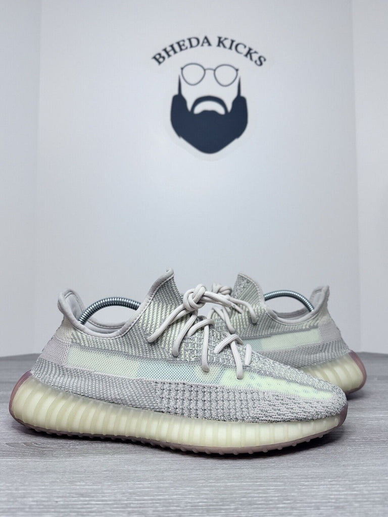 Size 9.5 - Yeezy Boost 350 V2 Citrin Non-Reflective Green Grey (FW3042)