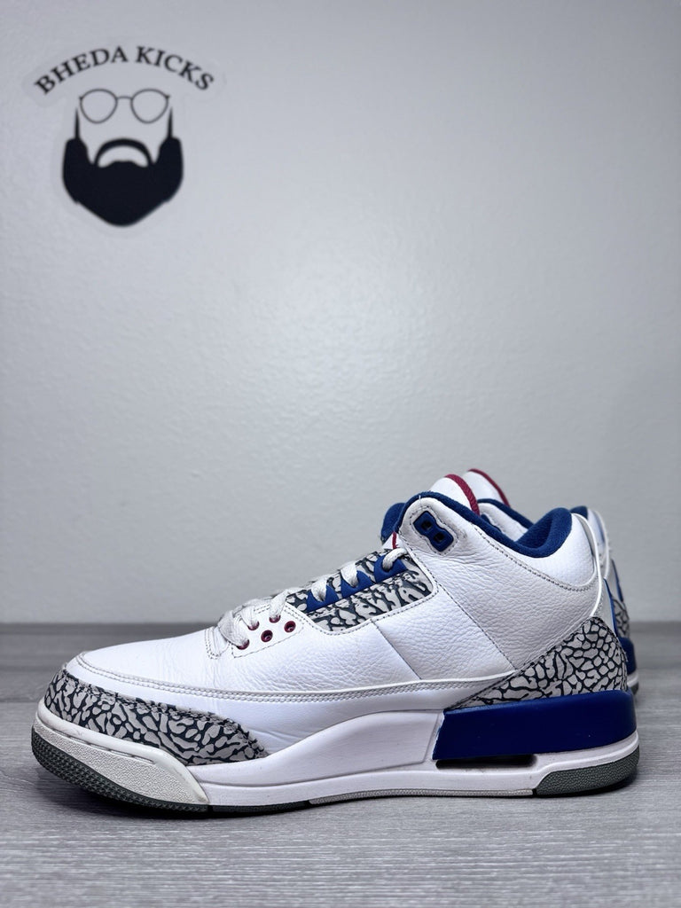 Size 10 - Nike Air Jordan 3 Retro OG True Blue 2016 854262-106 Preowned