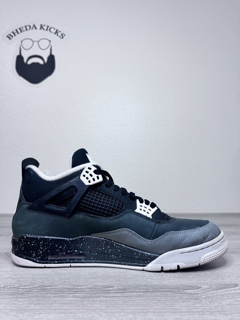 Size 15 - Nike Air Jordan 4 Retro Fear Black White FQ8138-002 Preowned Authentic