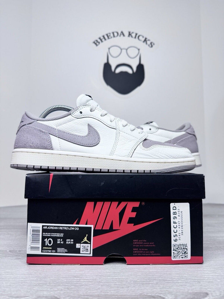 Size 10 - Air Jordan 1 Retro OG Low Atmosphere Grey Gray Men's CZ0790-101