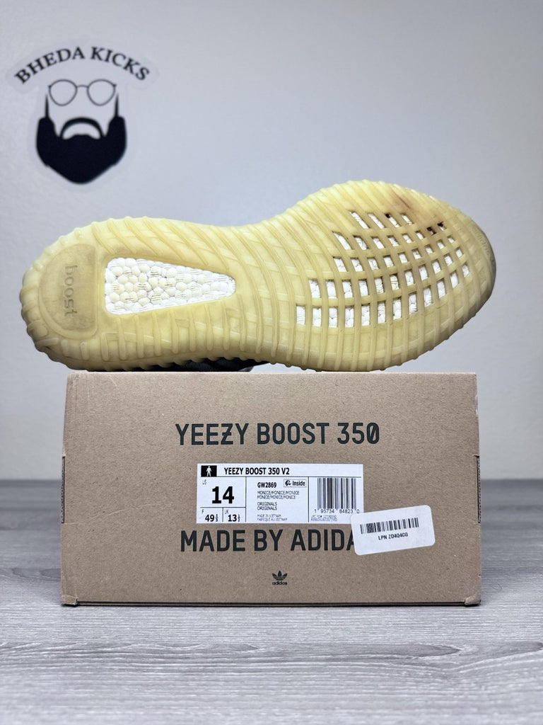 Size 14 - Adidas Men's Yeezy Boost 350 V2 Mono Ice GW2869 Preowned Authentic