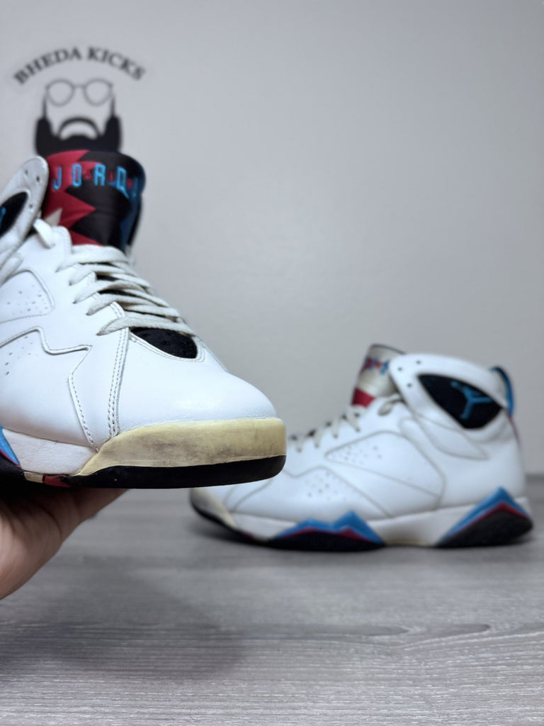 Size 11.5 - Nike Air Jordan 7 VII Retro Orion White Leather Sneaker 304775-105