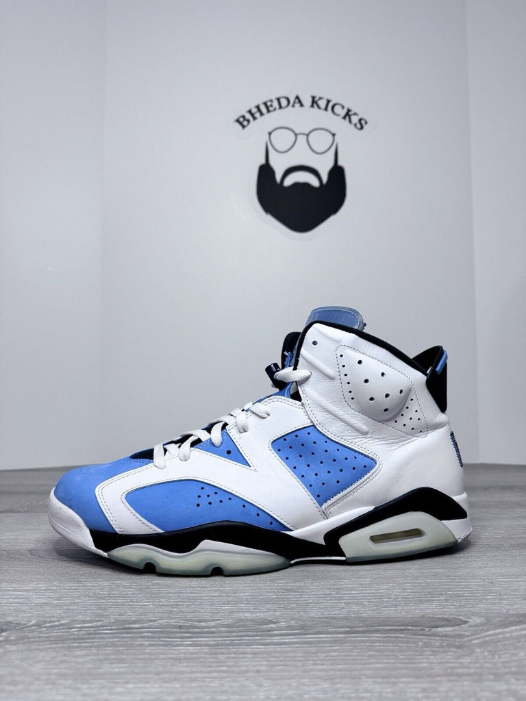 Size 15 - Nike Air Jordan 6 Retro UNC Men’s CT8529-410 Blue White Preowned