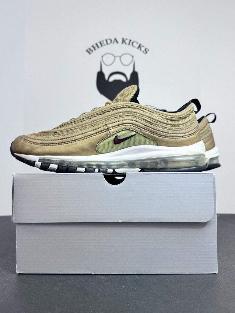 Nike Air Max 97 OG QS Metallic Gold 884421-700 OG Preowned Men’s Size 10.5