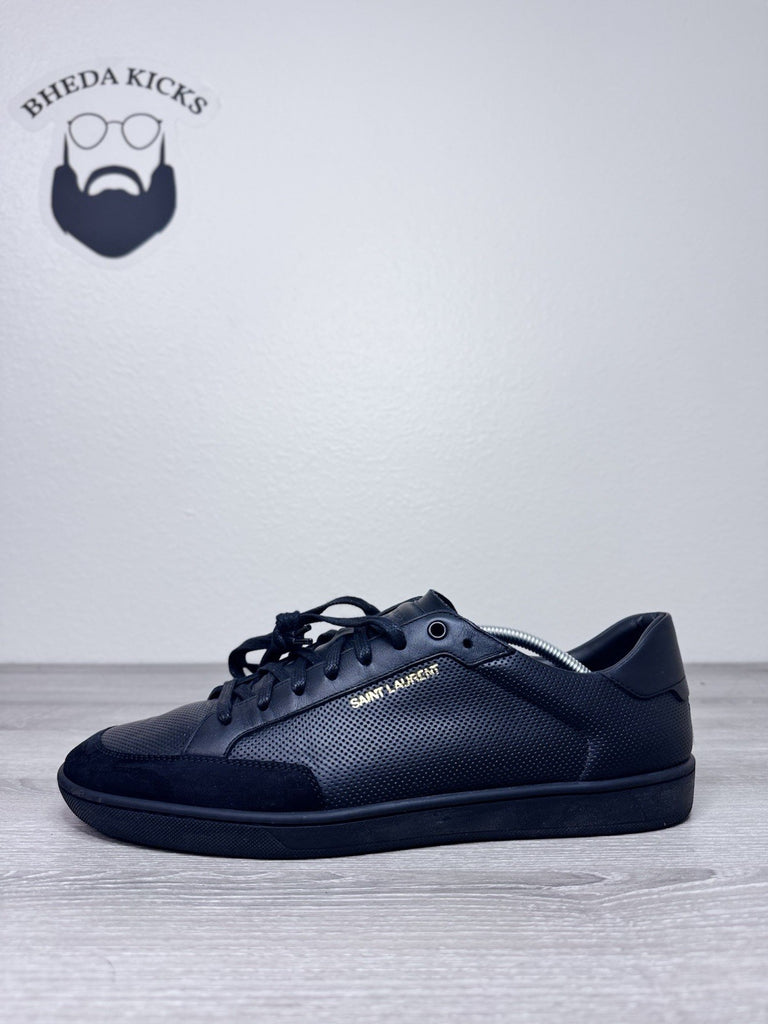 Size 46 EU/ 12 US - Saint Laurent Men's Court Classic Low-top Black Leather