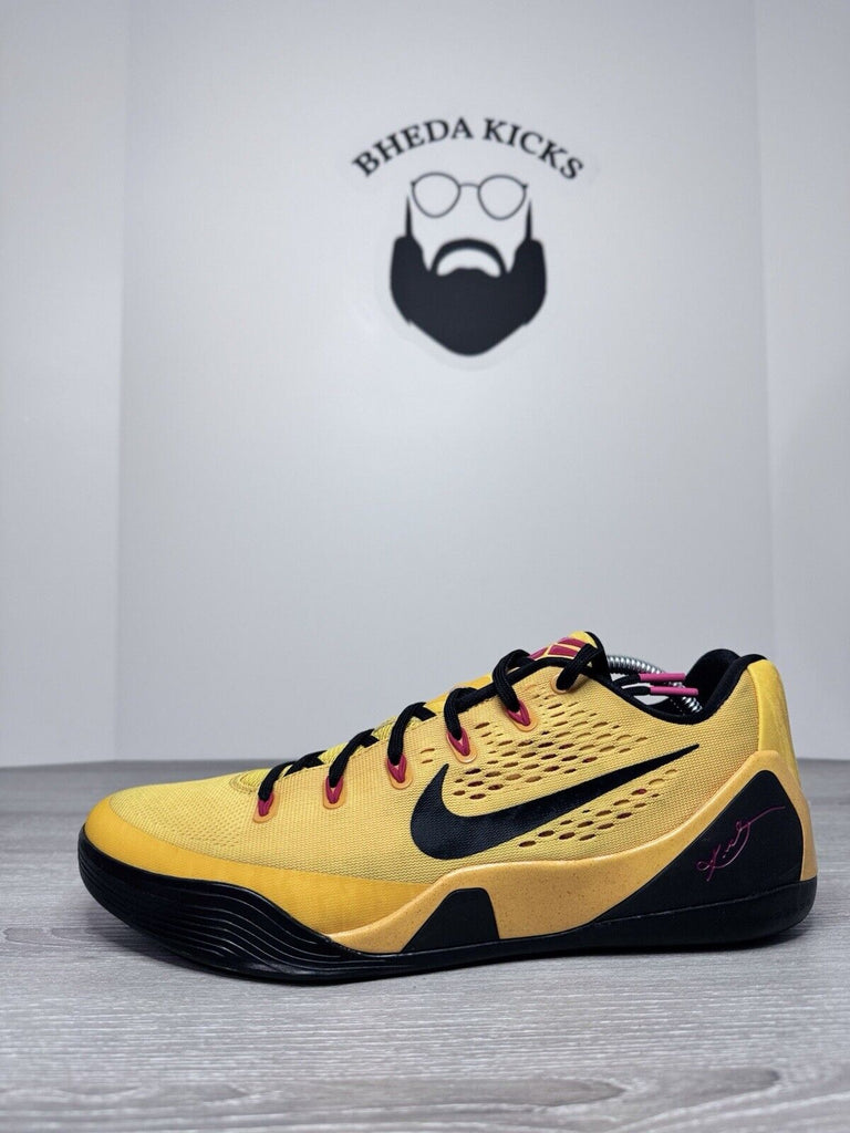 Size 13 - Nike Kobe IX 9 EM Bruce Lee Gold 2014 646701-700 Preowned Authentic