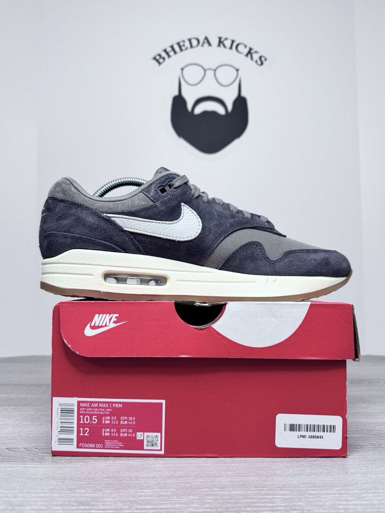 Size 10.5 - Nike Air Max 1 Crepe Soft Neutral Grey FD5088-001 NEW DS