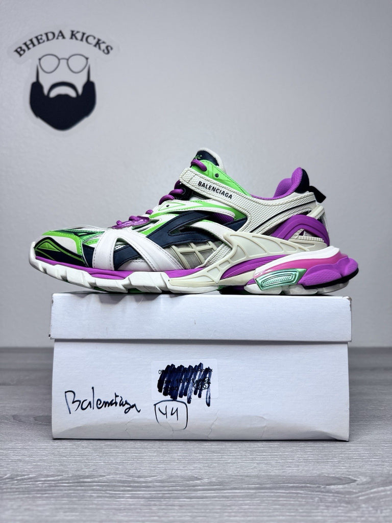 Size 44 EU/11 US  - Balenciaga Runner Sneaker Green Pink Beige Preowned