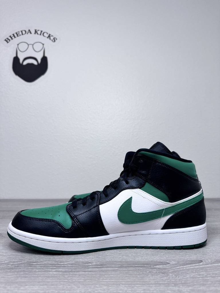 Size 14 - Air Jordan 1 Mid Pine Green 554724-067 Preowned Authentic Rare