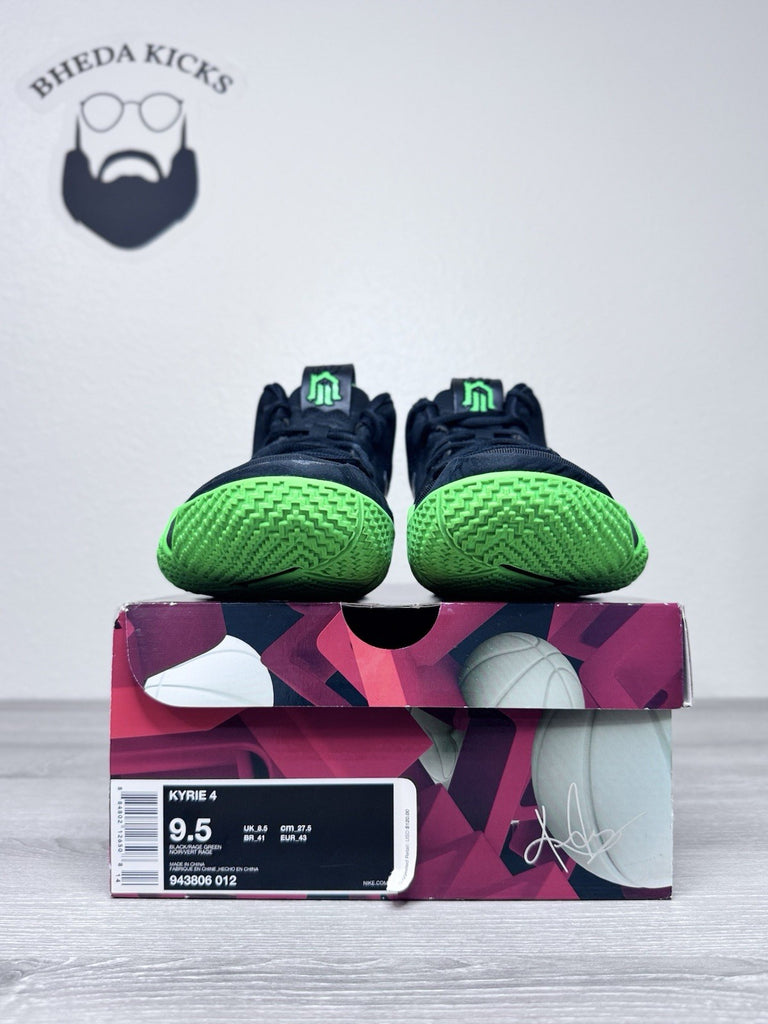 Size 9.5 - Nike Kyrie 4 Halloween Sneakers Black Green 943806-012 Preowned