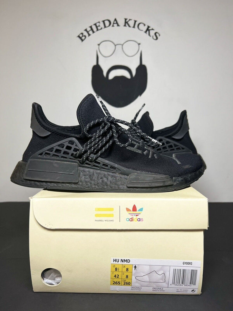 adidas NMD Hu Pharrell ‘Black’ | GY0093 | Size 8.5 Preowned Clean og Rare