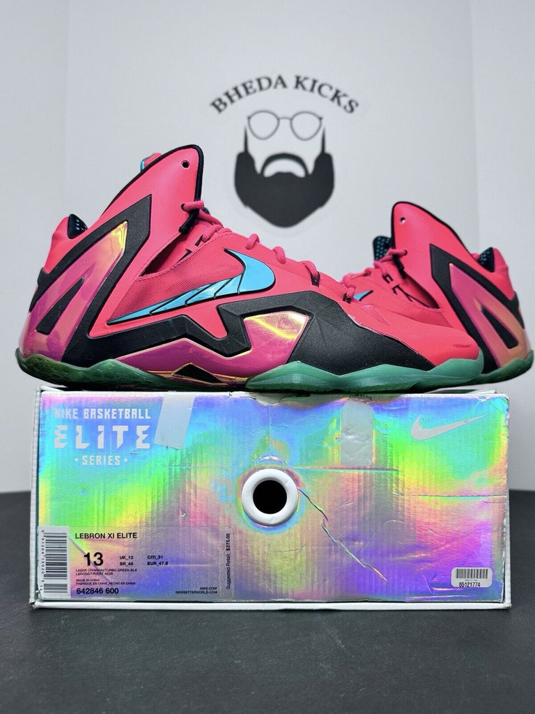 Nike LeBron 11 XI Elite Hero Pack Laser 642846-600 Mens Sneakers Size 13