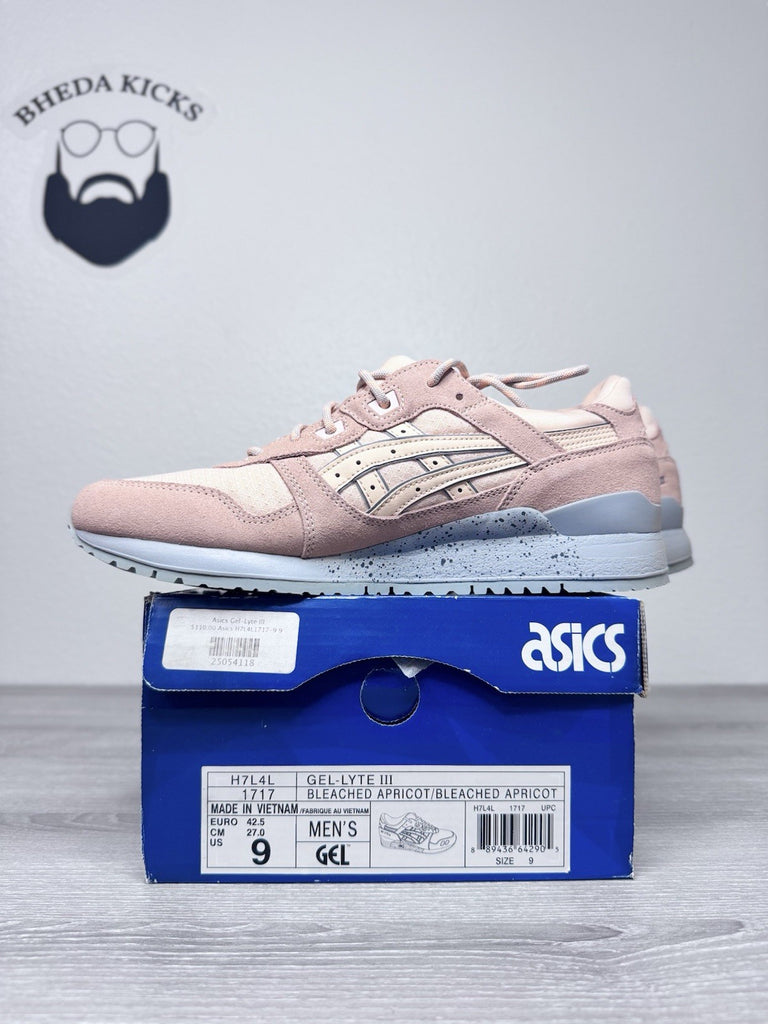 Size 9 - Asics Gel-Lyte III 'Bleached Apricot' Men's Beige Gray H7L4L-1717 NEW