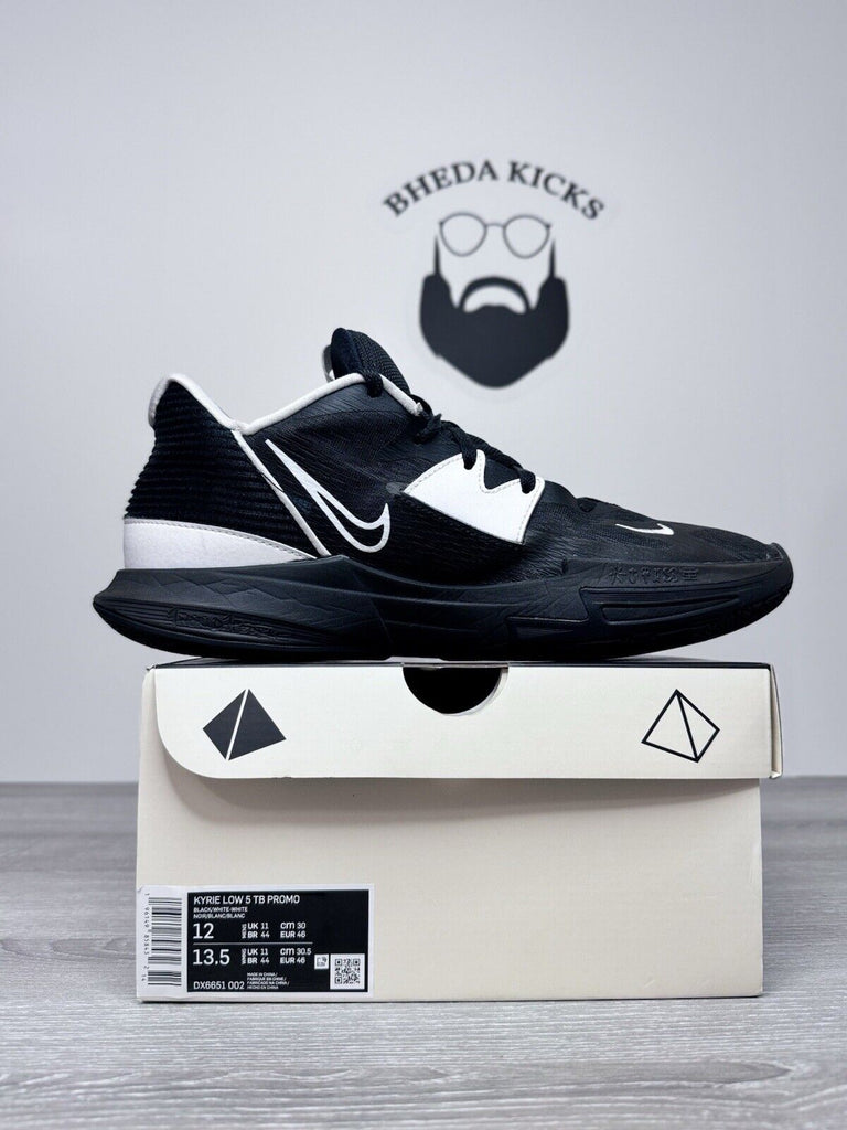 Size 12 - Kyrie Low 5 TB Promo Black/White-White DX6651-002 Preowned