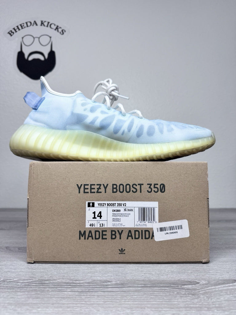 Size 14 - Adidas Men's Yeezy Boost 350 V2 Mono Ice GW2869 Preowned Authentic