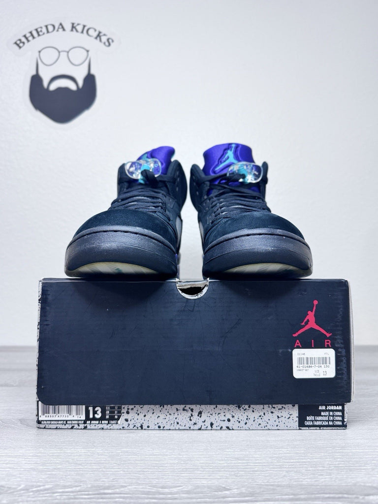 Size 13 - Jordan 5 Retro Black Grape 2013 136027-007 Brand New Authentic
