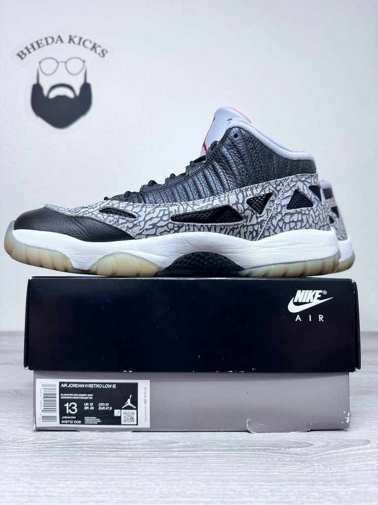Size 13 - Nike Air Jordan 11 Retro Low IE "Black Cement" 2020 Men’s 919712-006
