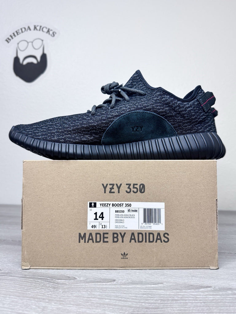 Size 14 - adidas Yeezy 350 Boost Pirate Black 2023 BB5350 Brand New