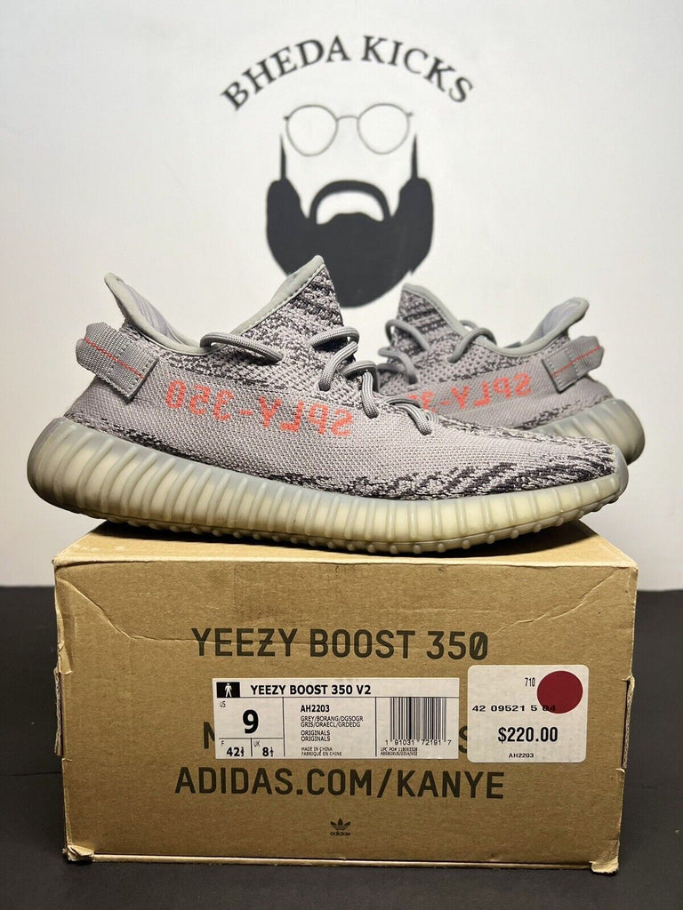 Adidas Yeezy Boost 350 v2 Beluga 2.0 AH2203 Size 9 Preowned Og Authentic Rare Og