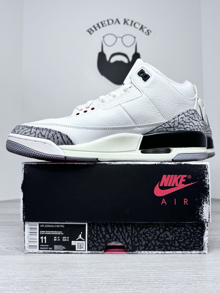 Size 11 - Nike Air Jordan 3 Retro White Cement Reimagined DN3707-100 OG Worn 1x