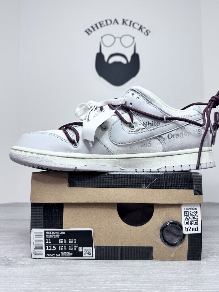 Size 11 - Nike Off-White x Dunk Low 'Lot 46 of 50' DM1602-102 NEW DS