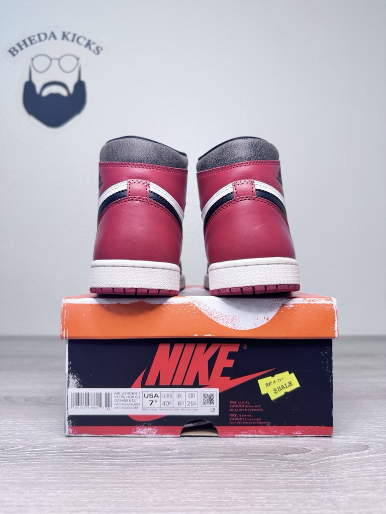 Size 7.5 - Air Jordan 1 Retro High OG Chicago Lost & Found Preowned DZ5485-612