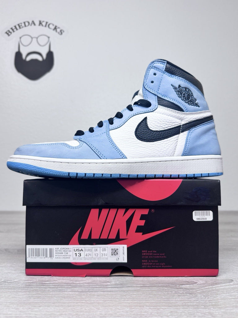 Size 13 - Jordan 1 Retro OG High University Blue 555088-134 Authentic Preowned
