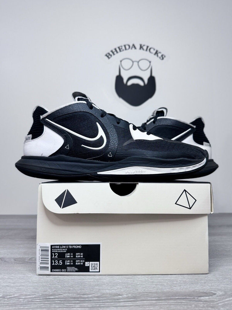 Size 12 - Kyrie Low 5 TB Promo Black/White-White DX6651-002 Preowned