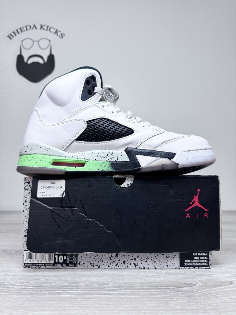 Size 10.5 - Nike Air Jordan 5 Poison Green 136027-115 OG V Retro Fire Red