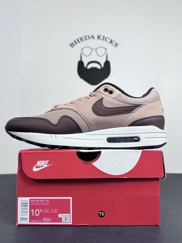 NEW DS Nike Air Max 1 SC Cacao Wow Hemp Brown FB9660-200 Men’s Size 11