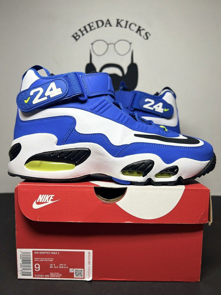 Nike Air Griffey Max 1 Varsity Royal Black Volt DJ5161-400 Men Size 9 Preowned