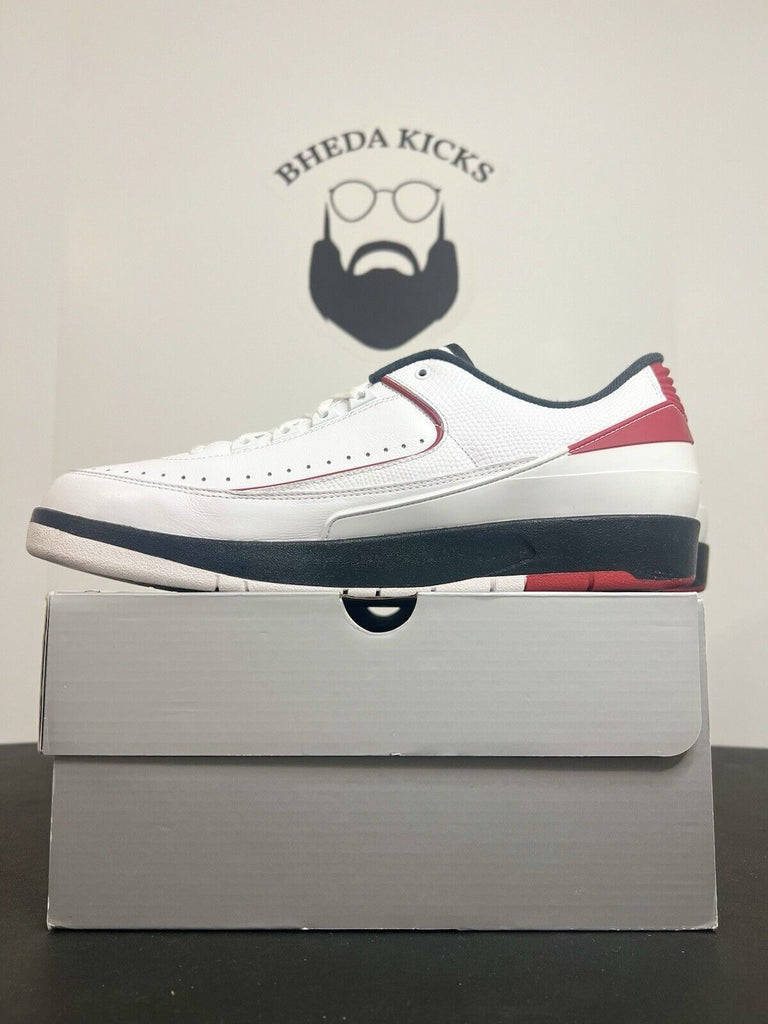 Nike Air Jordan 2 Low Retro Chicago 2016 832819-101 White Black Red Mens Size 13