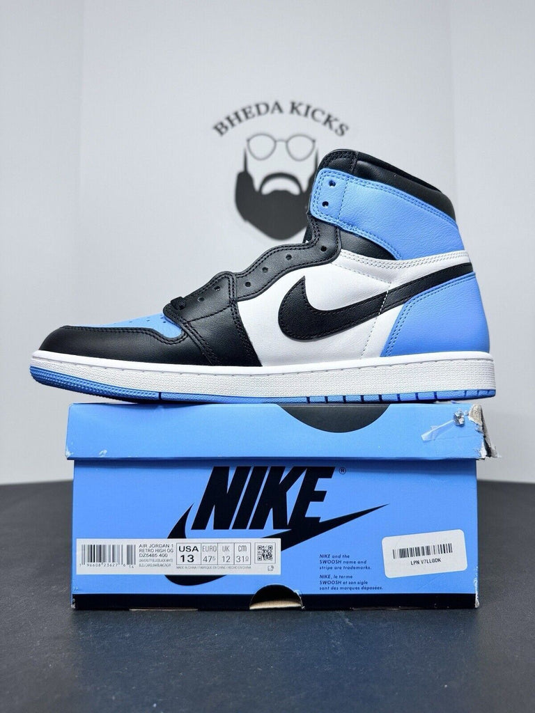 NEW DS Jordan 1 Retro OG High UNC Toe DZ5485-400 Black Blue Men’s Size 13