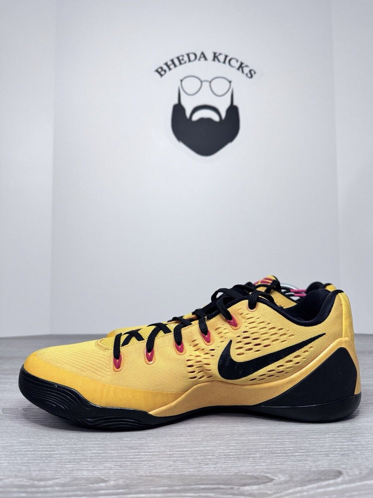 Size 13 - Nike Kobe IX 9 EM Bruce Lee Gold 2014 646701-700 Preowned Authentic