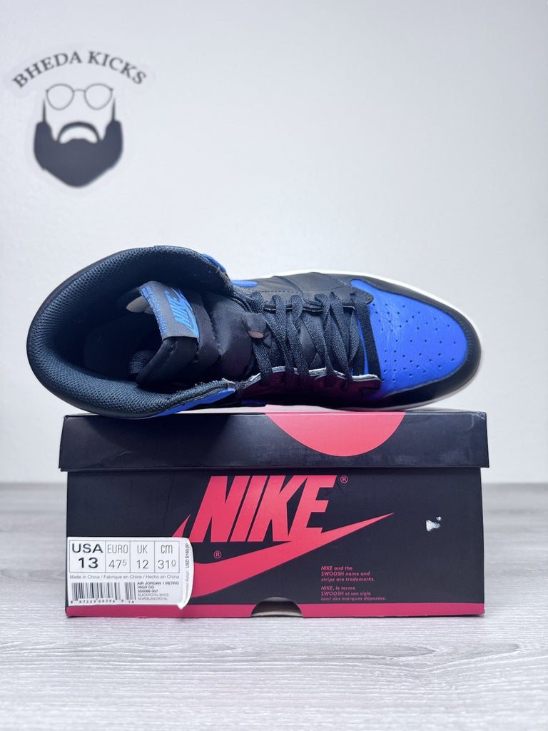 Size 13 - Nike Air Jordan 1 High OG Royal Blue Retro Men’s 555088-007 Preowned