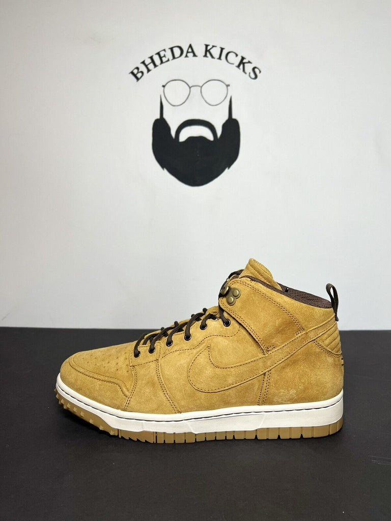 NIKE 2015 DUNK HI CMFT WB Wheat SZ 11.5 Men's VINTAGE Brown Gum 805995-700 NEW