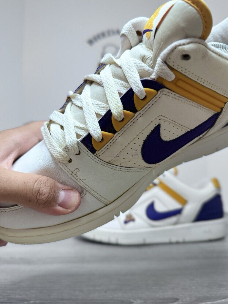 Size 11 - Nike Air Force 2 Low Los Angeles Lakers Purple Yellow White