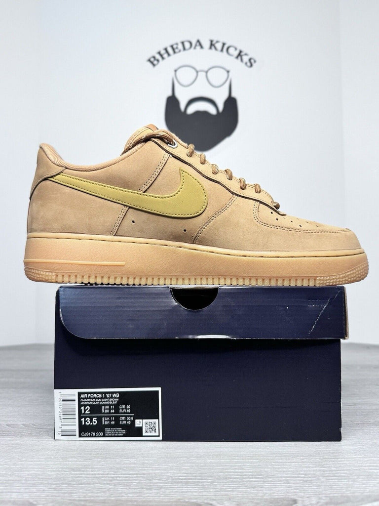 Size 12 - Nike Air Force 1 Low Flax Wheat CJ9179-200 Men's NEW DS