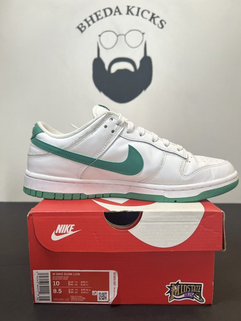 Nike Dunk Low White Green Noise (W) DD1503-112 Size 10W/8.5M Preowned Clean OG