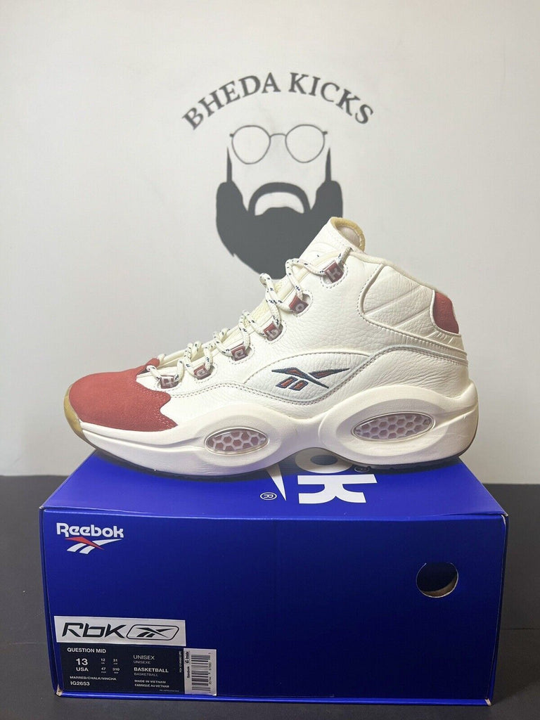 Reebok Question Mid ASG White Vintage Red Toe IG2653 Allen Iverson Size 13 Rare