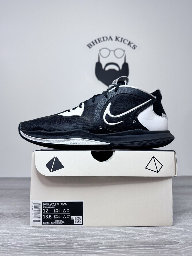 Size 12 - Kyrie Low 5 TB Promo Black/White-White DX6651-002 Preowned