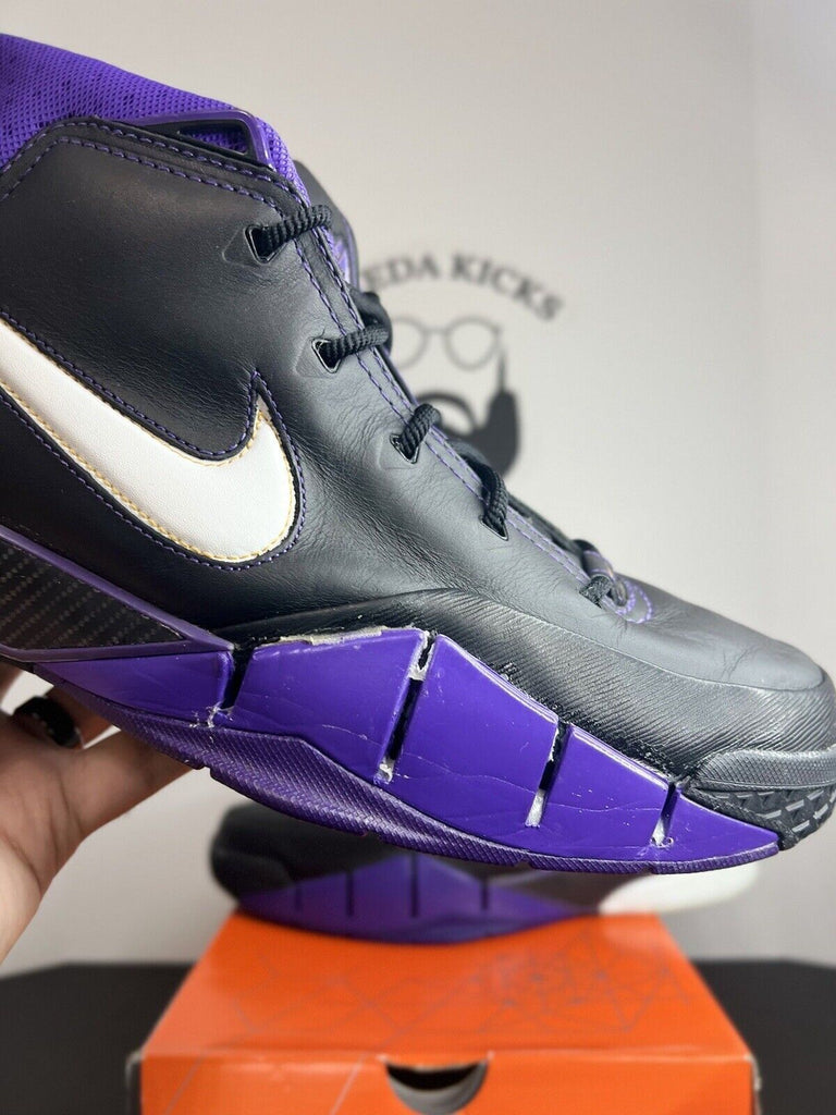 Nike Zoom Kobe 1 Protro Purple Reign Black Out Preowned 313143-014 Men's Size 12